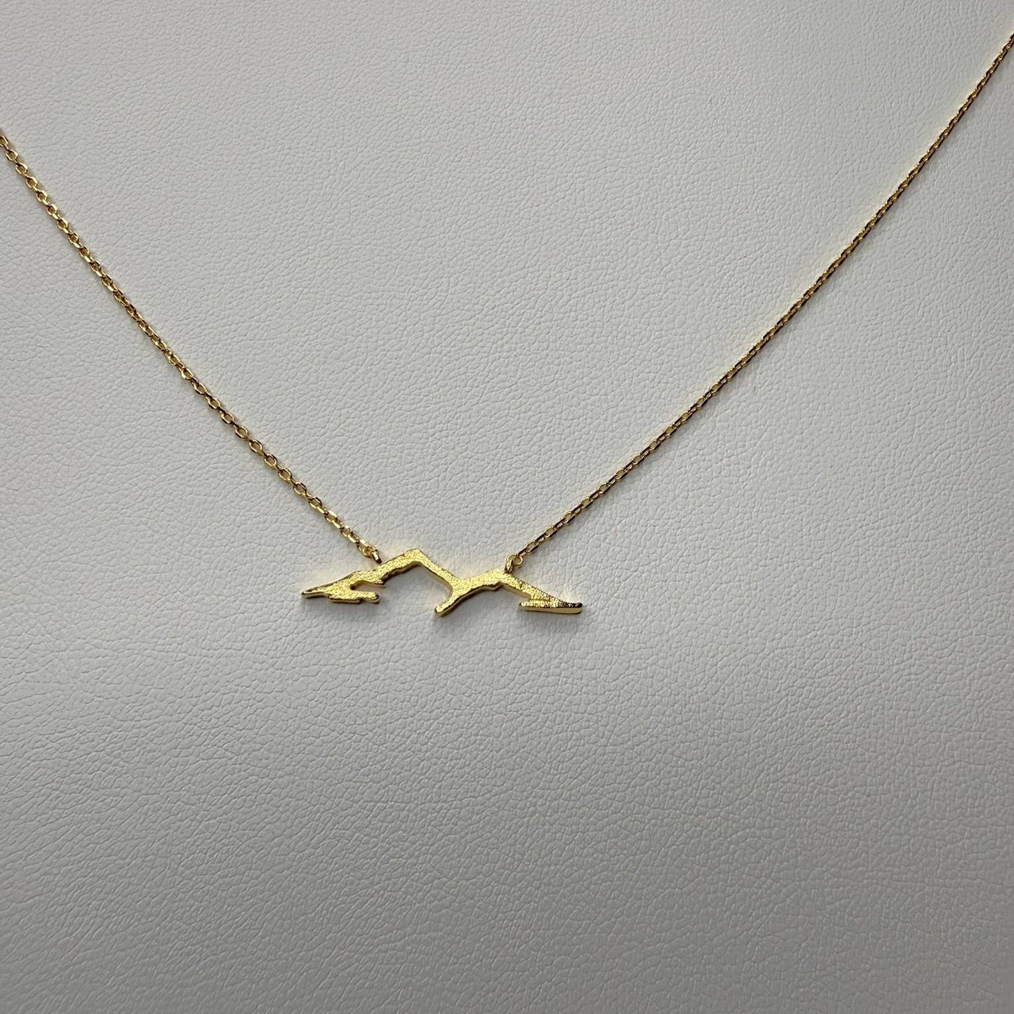 Gold Mountain Outline Necklace by Viv & Lou