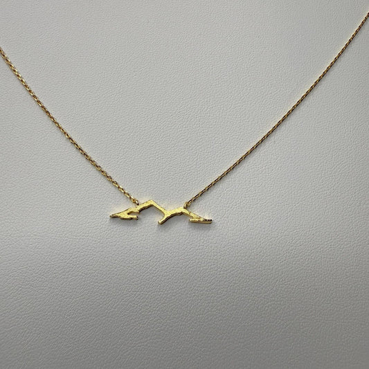 Gold Mountain Outline Necklace by Viv & Lou