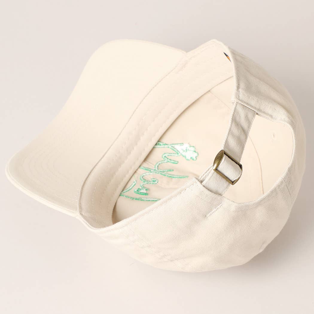 Lucky Lettering Embroidered Baseball Cap