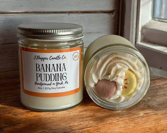 Banana Pudding Dessert Soy Candle by J Dagger Candle Co