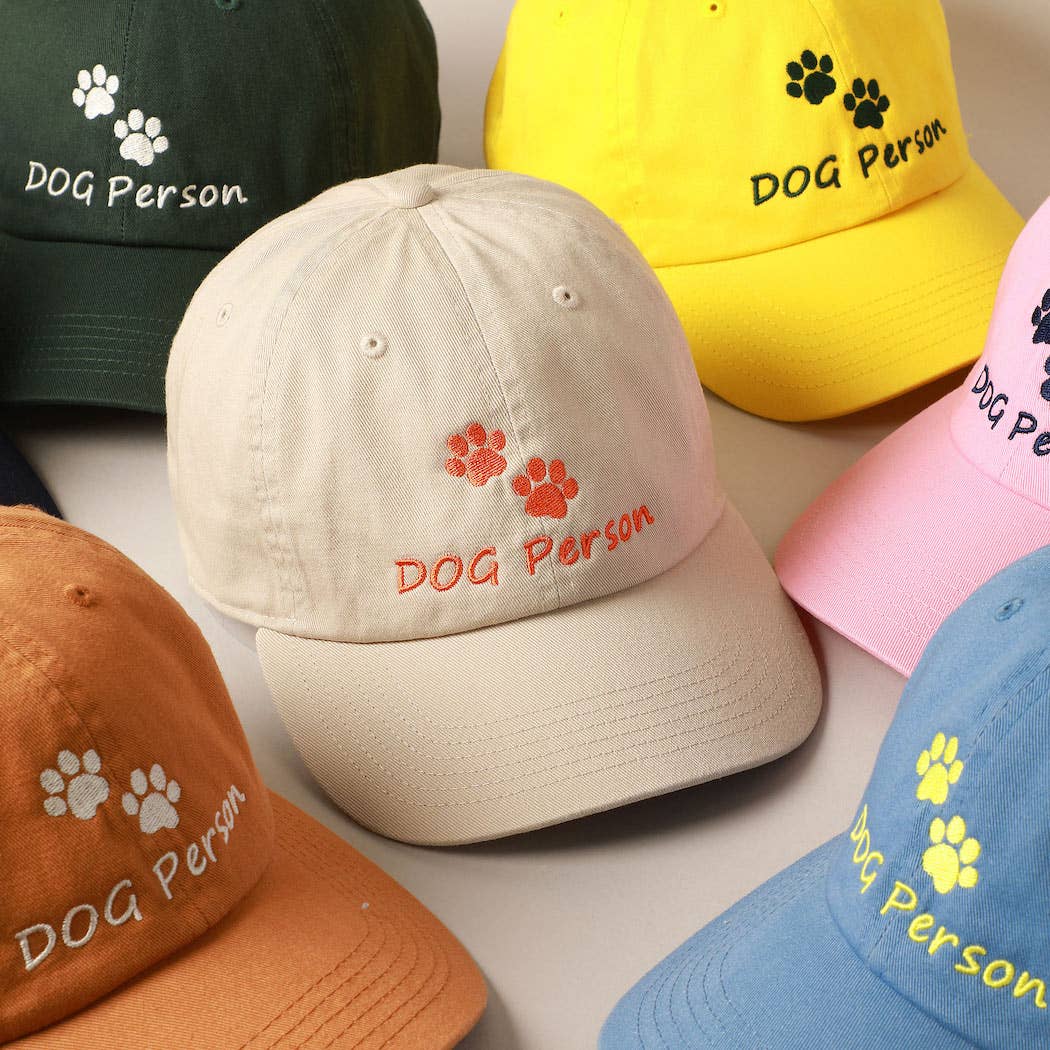 Dog Person Embroidered Cotton Baseball Cap