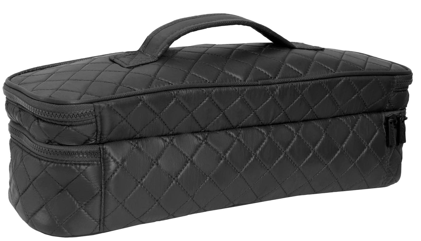 Joan & David Diamond Quilted Hair Tool Zippered Travel Case