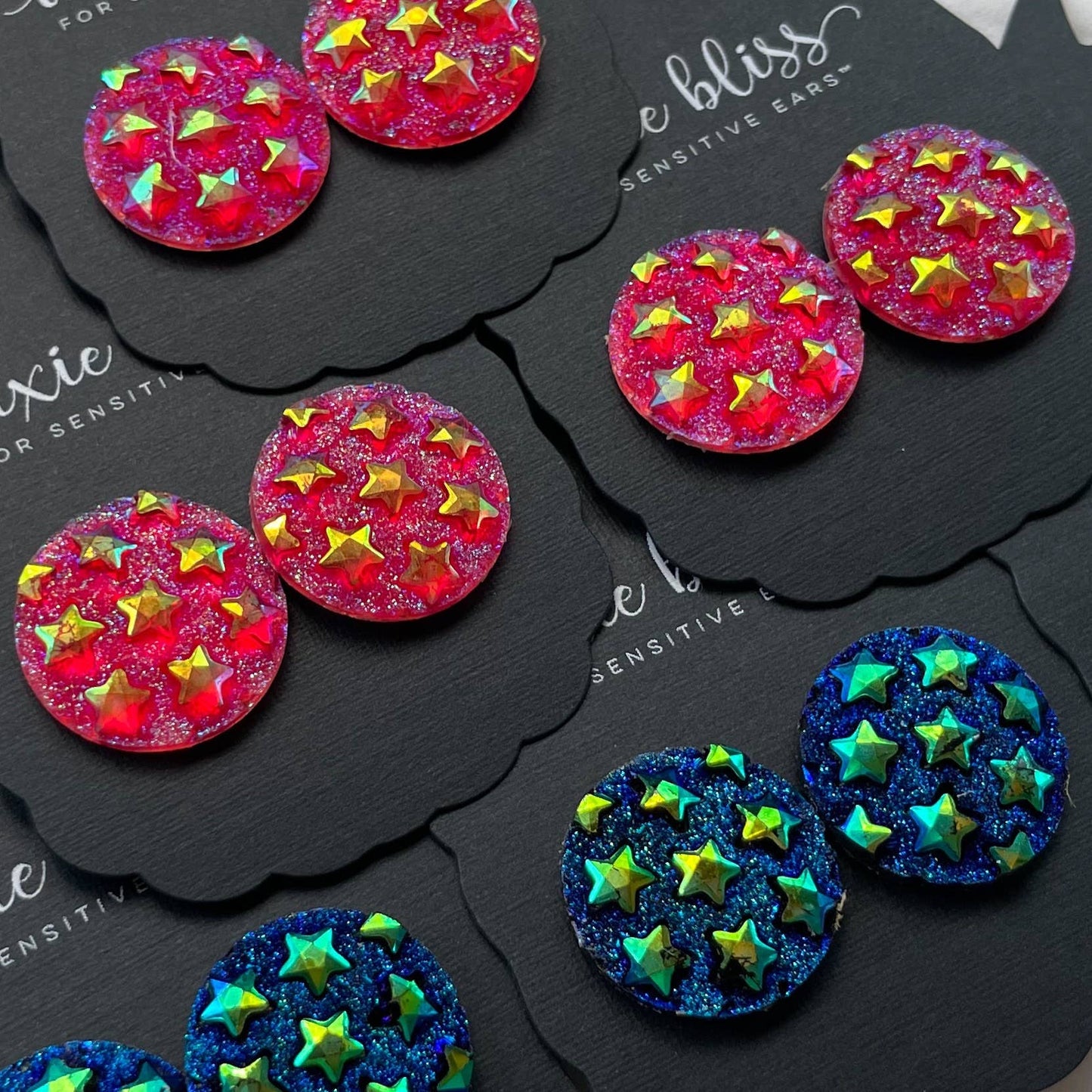 Vintage Star Sparklers Earrings by Dixie Bliss