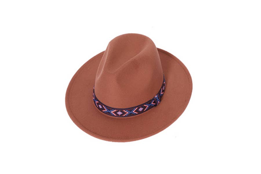 Ladies Fashion Fedora Style Hat – Dark Brown