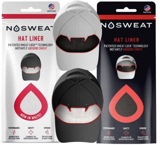 NoSweat - White & Black Sweat Liners - Patented SweatLock™
