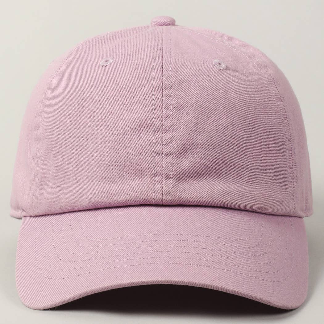 Stone Washed Cotton Solid Color Baseball Cap (Various colors)
