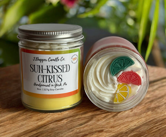 Sun-Kissed Citrus Soy Dessert Candle - J Dagger Candle Co.