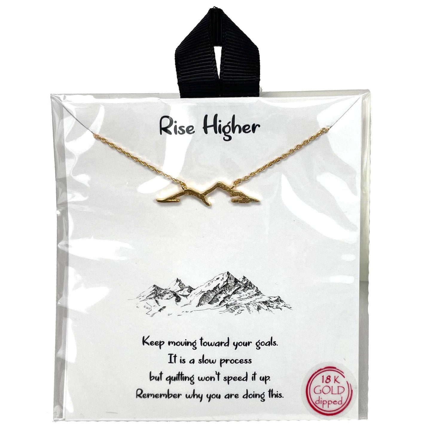 Gold Mountain Outline Necklace by Viv & Lou