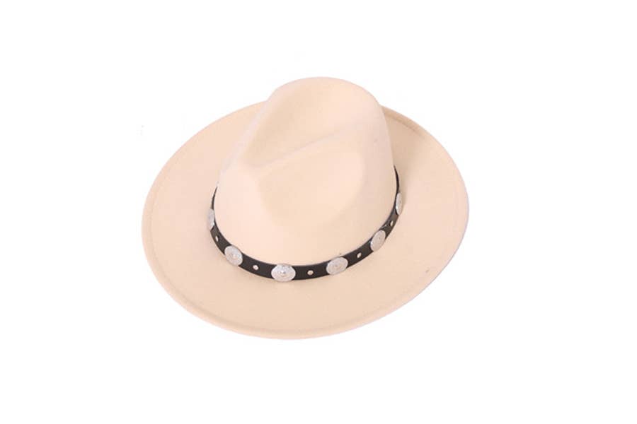 Ladies Faux Leather Brim Belt Fedora Style Hat – Olive