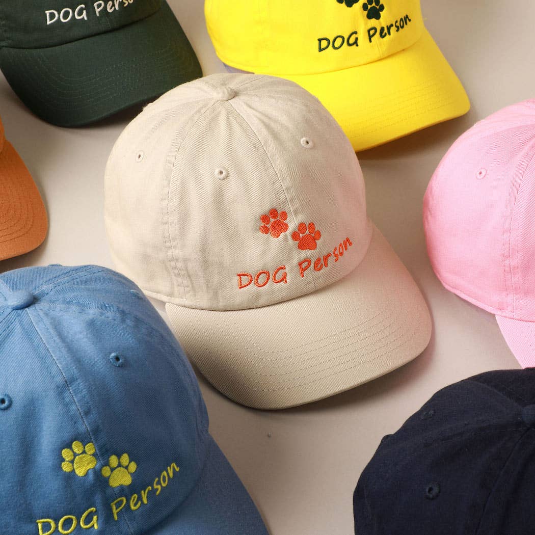 Dog Person Embroidered Cotton Baseball Cap