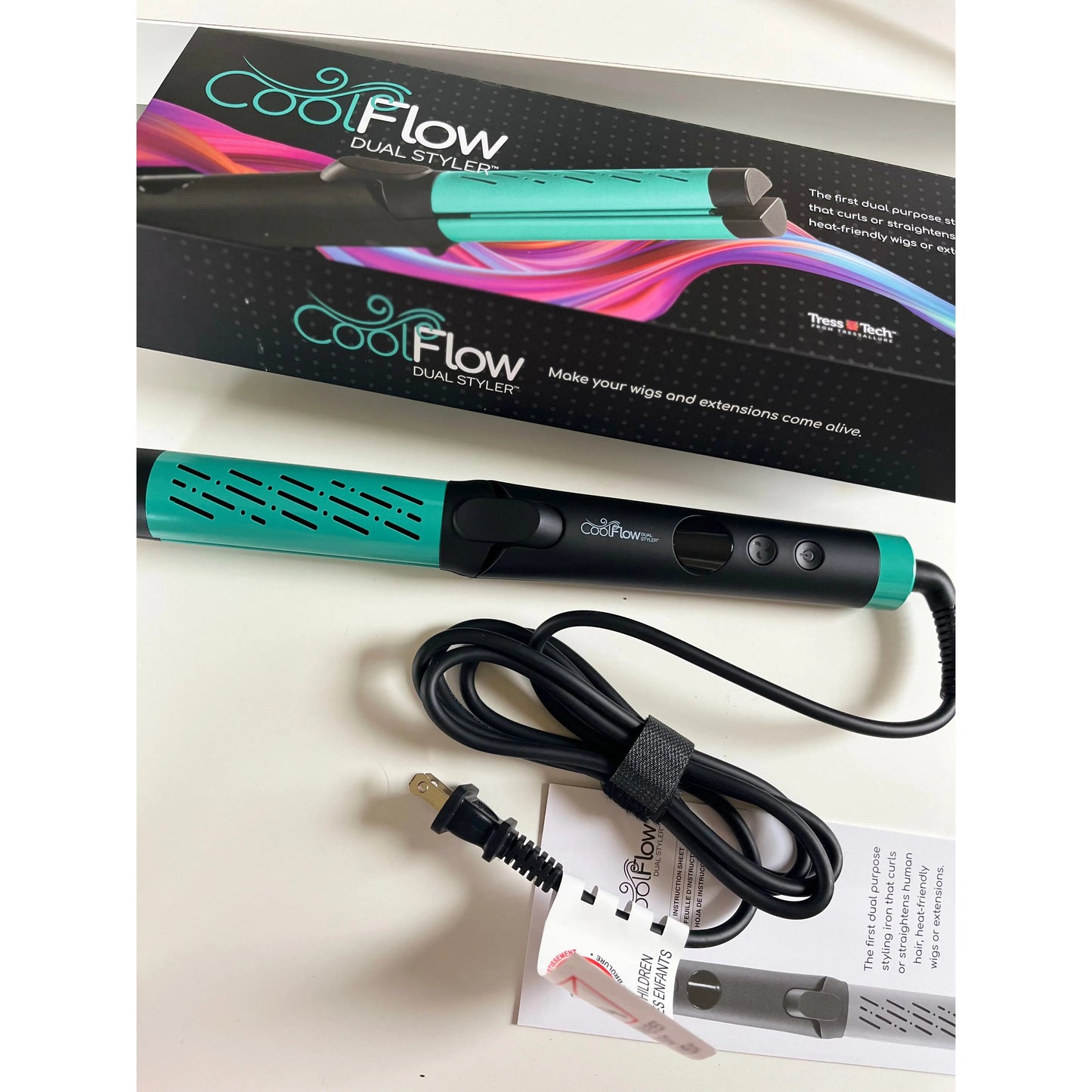 MEGA BUNDLE DEAL! TressTech CoolFlow Dual Styler, Travel Wig Wax, & Full Sized Dual Conditioning Spray