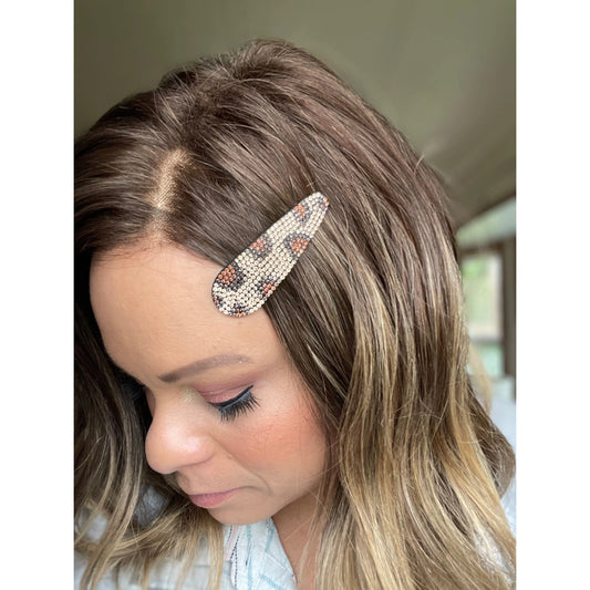 Sparkly Animal Print Oversized Barrette