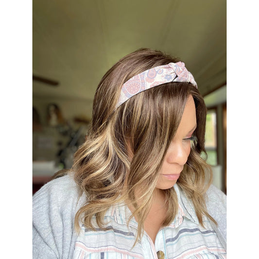 Pink Paisley Headband