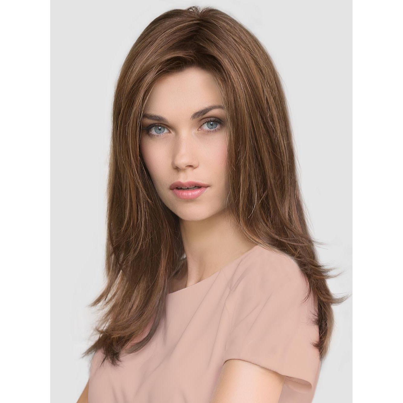 GLAMOUR MONO by ELLEN WILLE in CHOCOLATE ROOTED 830.6 | Medium Brown, Light Auburn, and Dark Brown blend with Dark Shaded Roots 