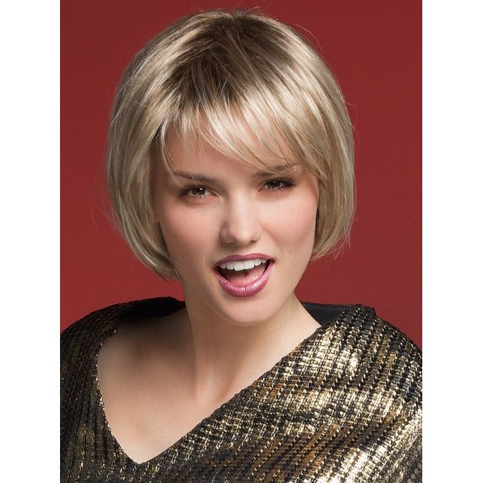 VISTA by ELLEN WILLE in LIGHT HONEY ROOTED 26.25.22 | Medium Honey Blonde, Platinum Blonde, and Light Golden Blonde Blend with Dark Roots