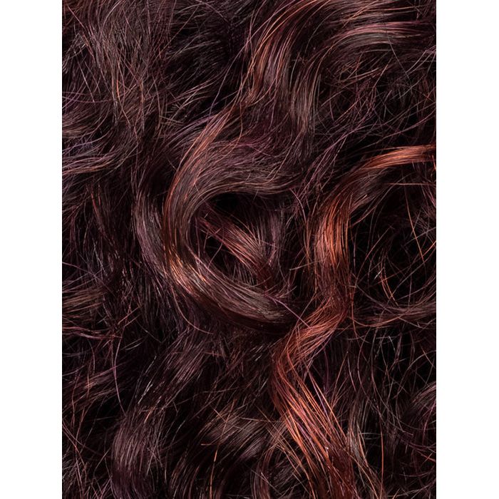 AUBERGINE ROOTED 131.133.132 | Darkest Brown with hints of Plum at the base and Bright Cherry Red and Dark Burgundy Highlights