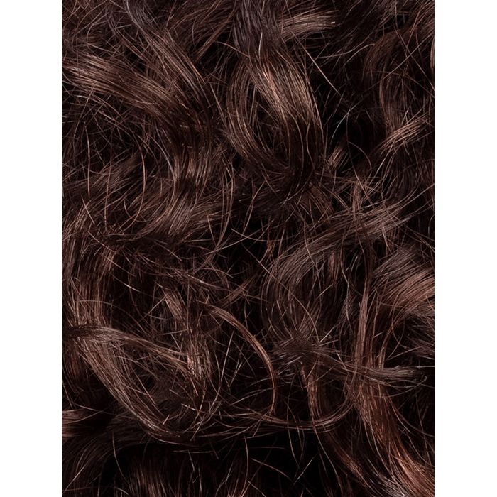 DARK CHOCOLATE ROOTED 4.33 | Dark Brown base with Light Reddish Brown Highlights with Dark Roots
