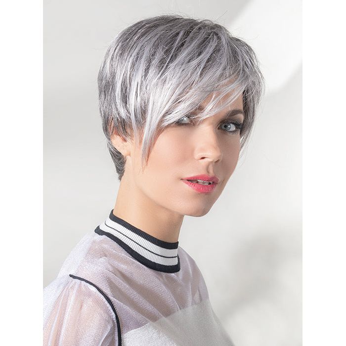 FIRST by ELLEN WILLE in SALT/PEPPER-MIX 51.44.39 | Light Natural Brown with 75% Gray, Medium Brown with 70% Gray and Pure White Blend