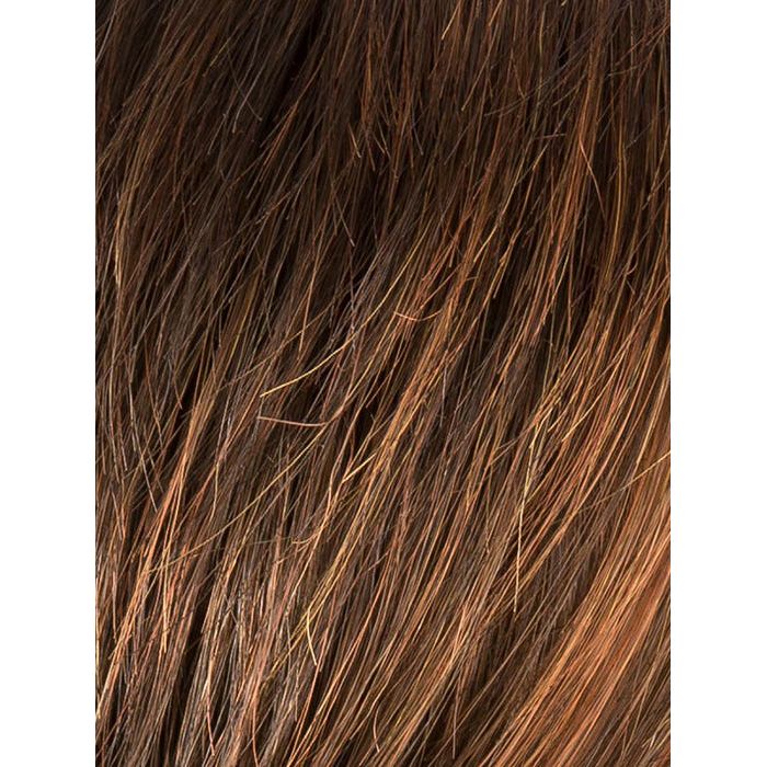 DARK CHOCOLATE LIGHTED 4.33.31 | Darkest Brown and Dark Auburn Blend, with Light Reddish Auburn Highlights on the Top and Front