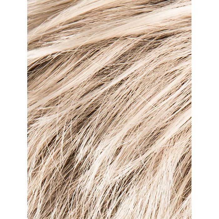 SNOW ROOTED 56.60.48 | Pure Silver White with 10% Medium Brown & Silver White with 5% Light Brown Blend with a Dark Root